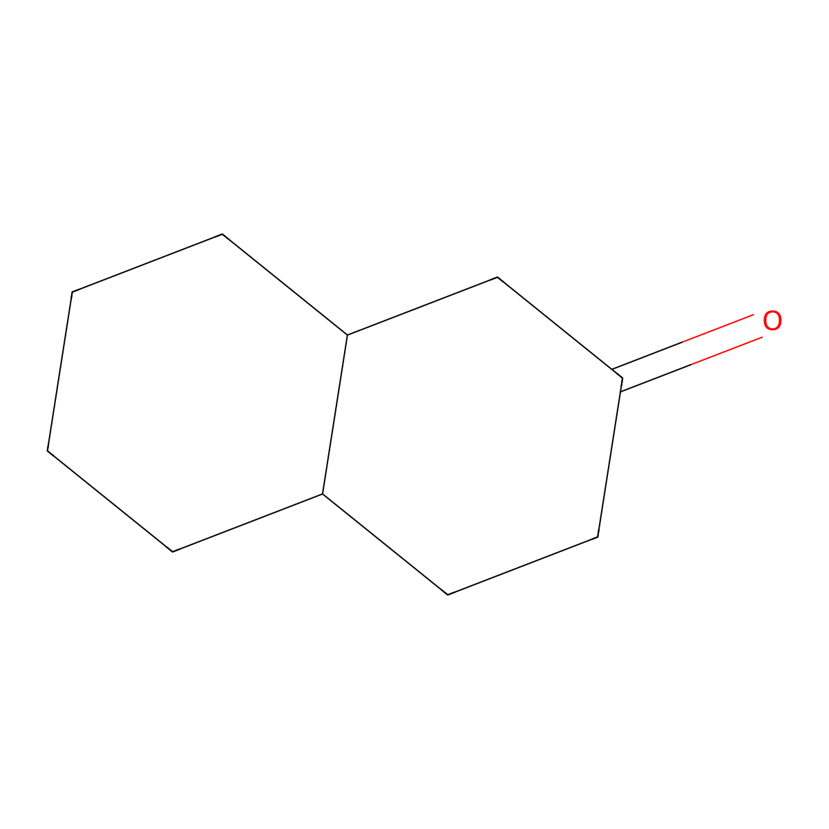 2-Decalone, trans- molecular structure, CAS 16021-08-2