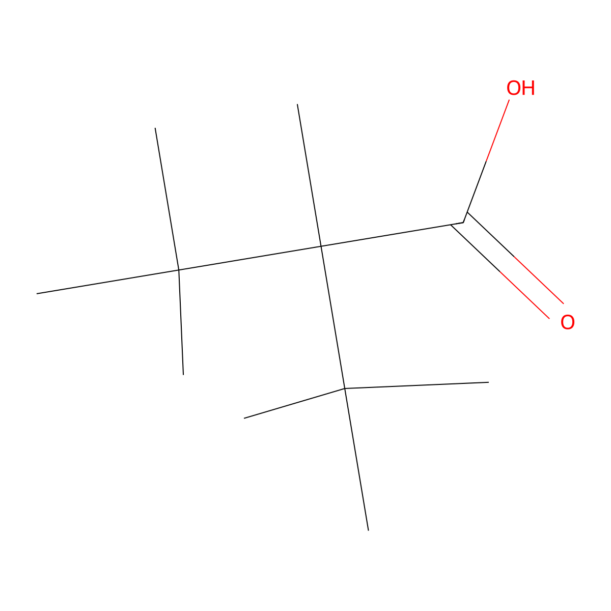 2-Tert-butyl-2,3,3-trimethylbutanoic acid molecular structure, CAS 16021-12-8