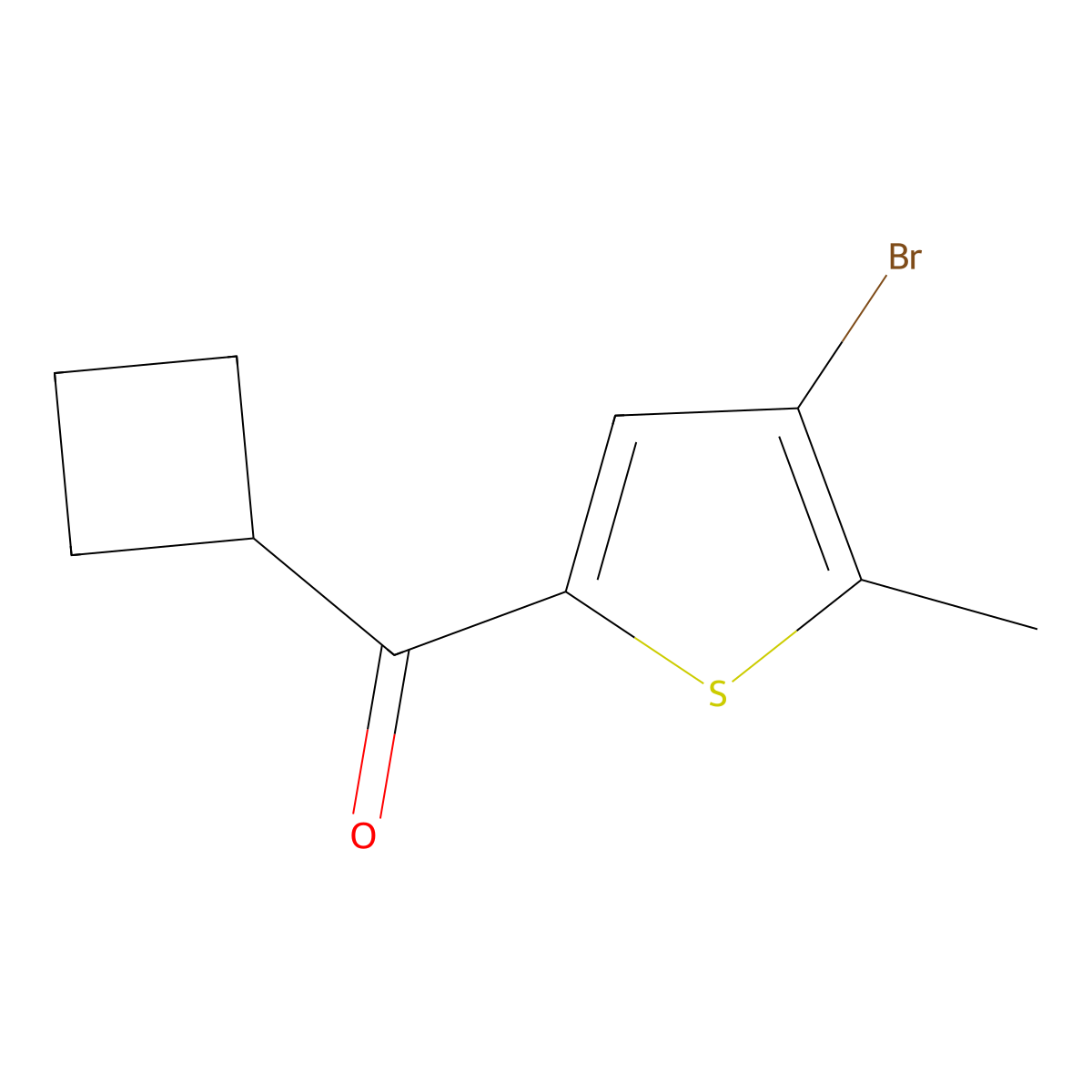 (4-Bromo-5-methyl-2-thienyl)cyclobutylmethanone molecular structure, CAS 1602110-68-8
