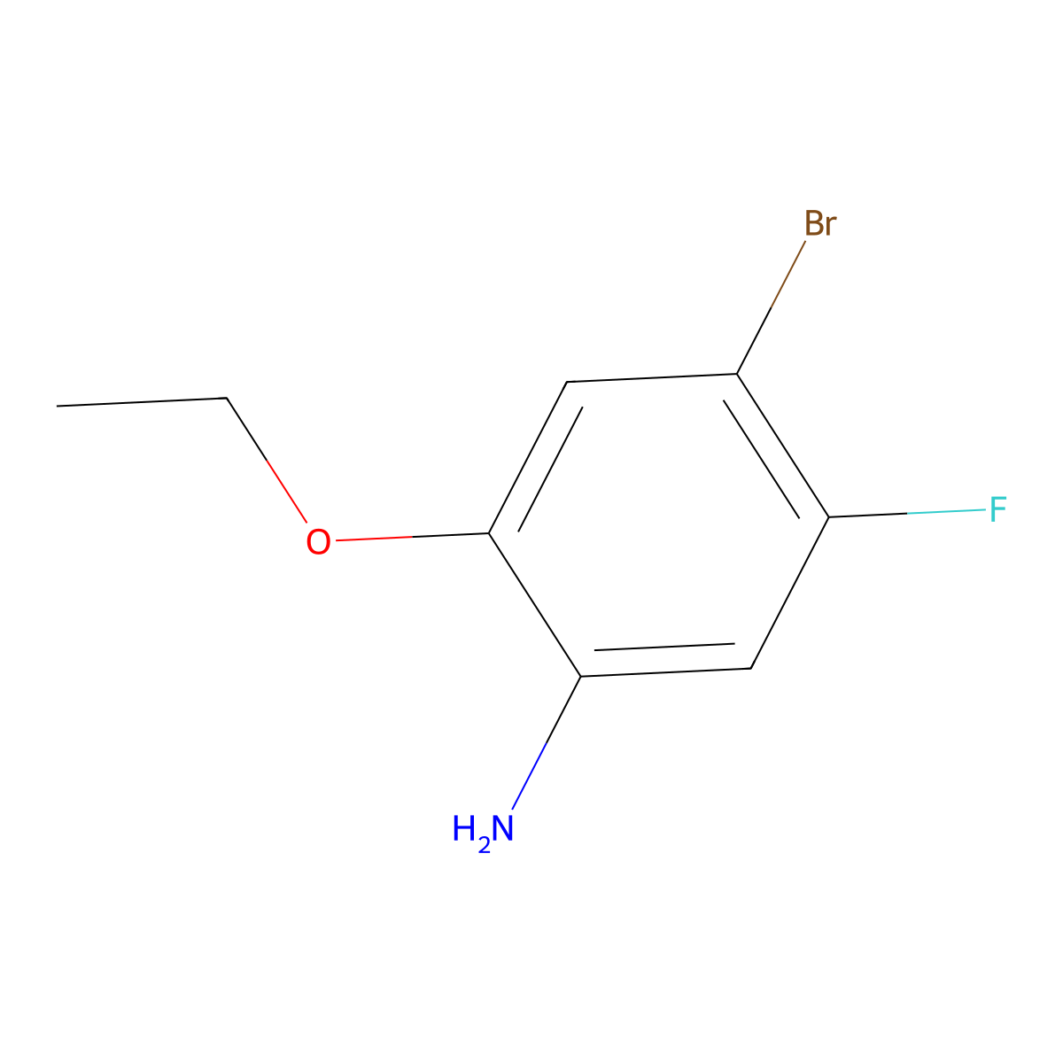 4-Bromo-2-ethoxy-5-fluoroaniline molecular structure, CAS 1602112-20-8