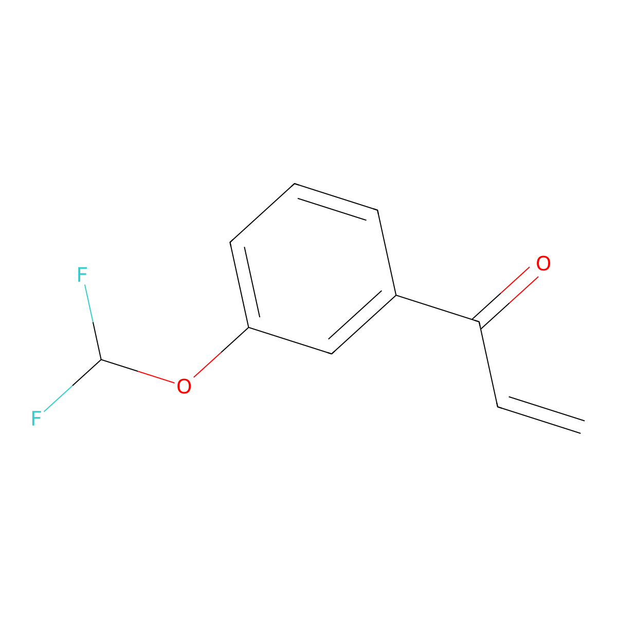 1-[3-(Difluoromethoxy)phenyl]prop-2-en-1-one molecular structure, CAS 1602118-11-5
