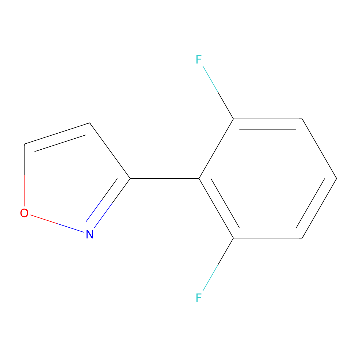2,6-Difluorophenylisoxazole molecular structure, CAS 1602121-67-4