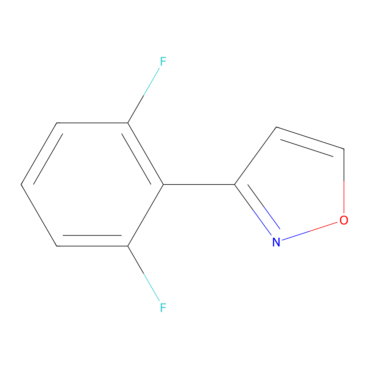 2,6-Difluorophenylisoxazole molecular structure, CAS 1602121-67-4
