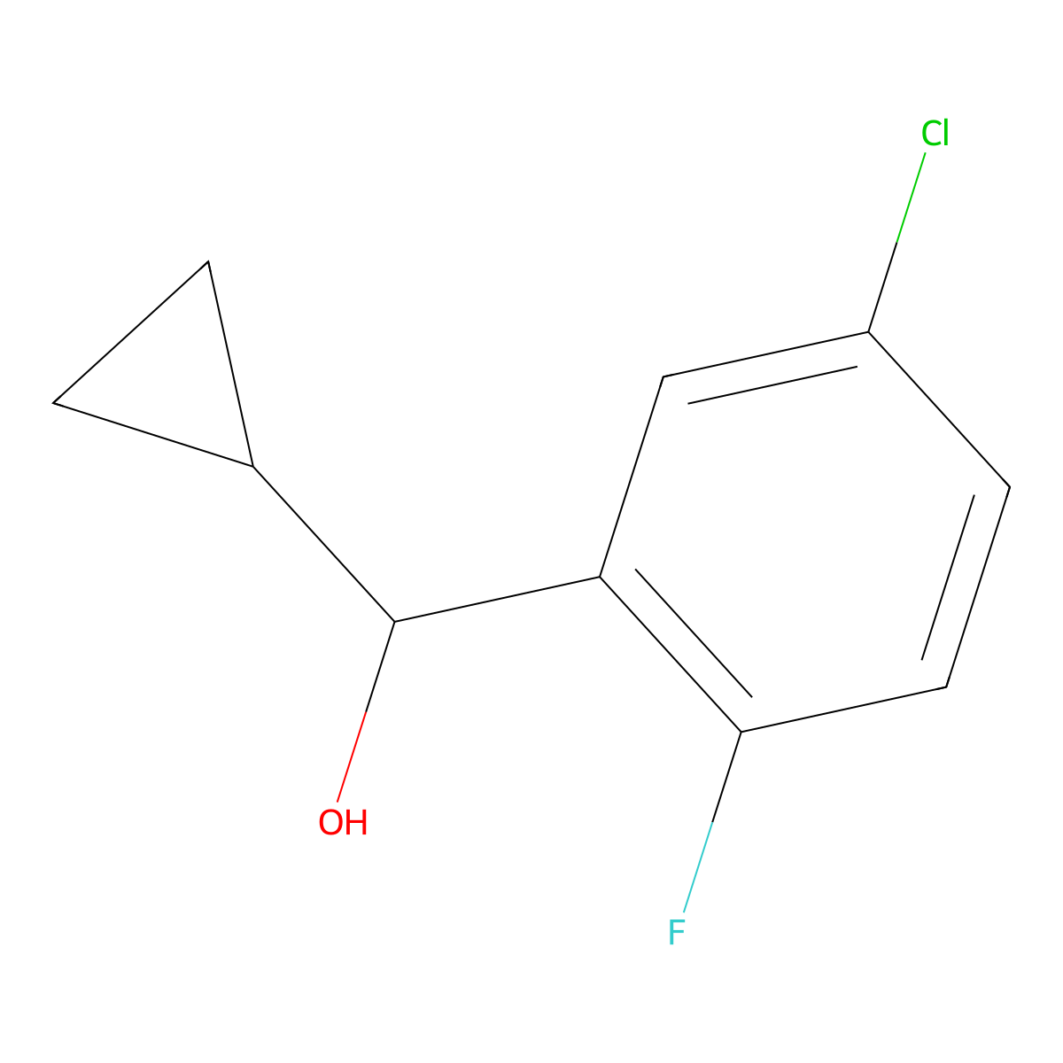 5-Chloro-alpha-cyclopropyl-2-fluorobenZenemethanol molecular structure, CAS 1602128-93-7