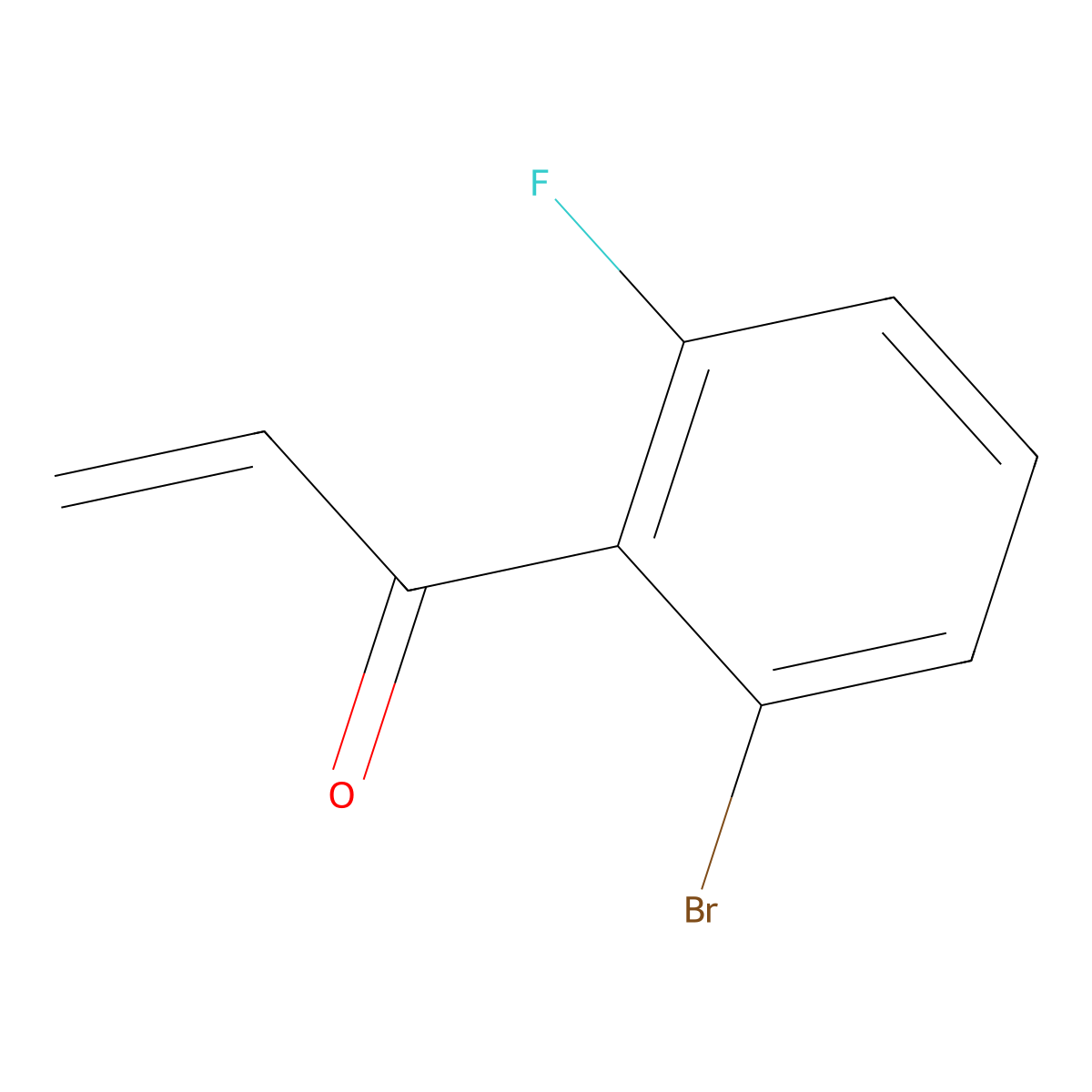 1-(2-Bromo-6-fluorophenyl)prop-2-en-1-one molecular structure, CAS 1602159-16-9