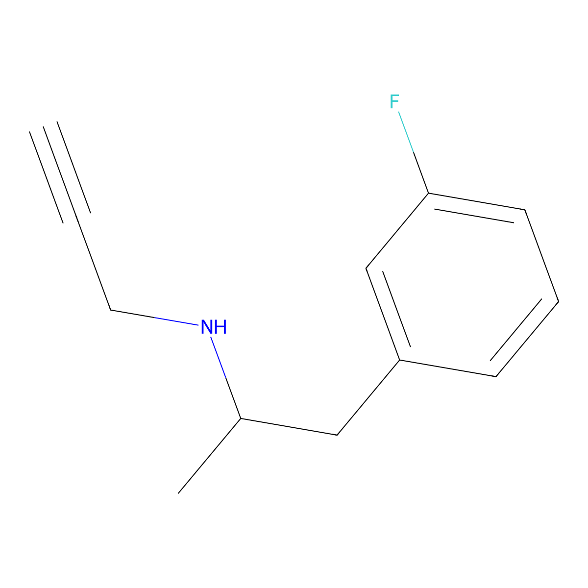 [1-(3-Fluorophenyl)propan-2-yl](prop-2-yn-1-yl)amine molecular structure, CAS 1602159-23-8