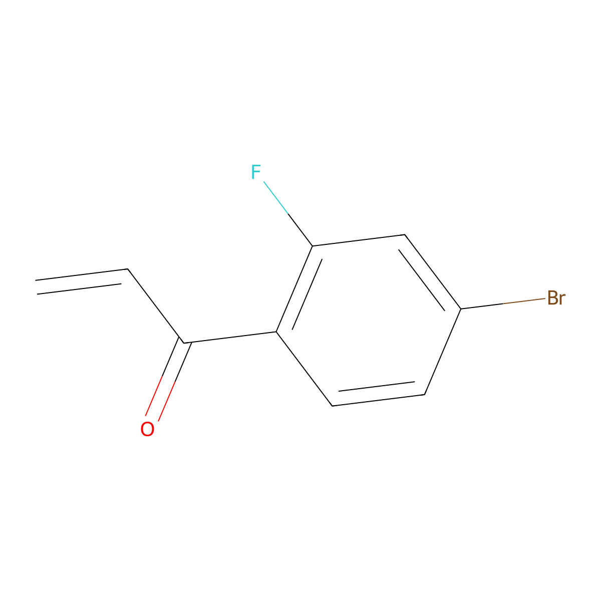 1-(4-Bromo-2-fluorophenyl)prop-2-en-1-one molecular structure, CAS 1602198-04-8