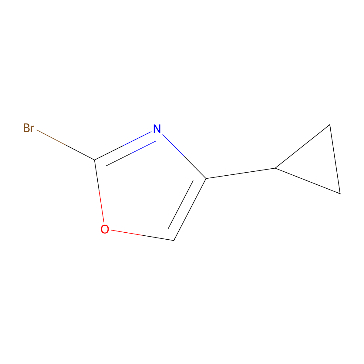 2-Bromo-4-cyclopropyl-1,3-oxazole molecular structure, CAS 1602201-26-2