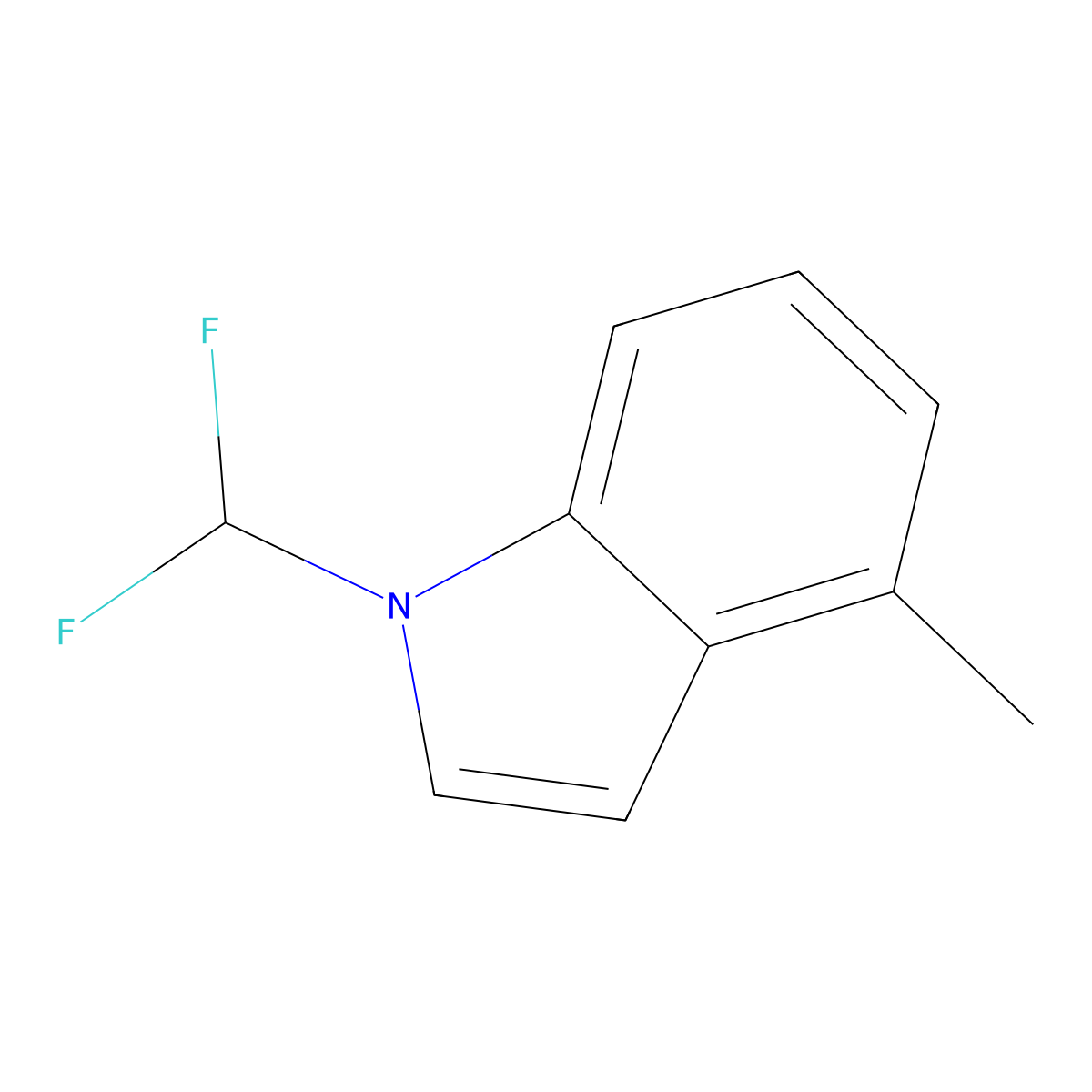 1-(difluoromethyl)-4-methyl-1H-indole molecular structure, CAS 1602204-87-4