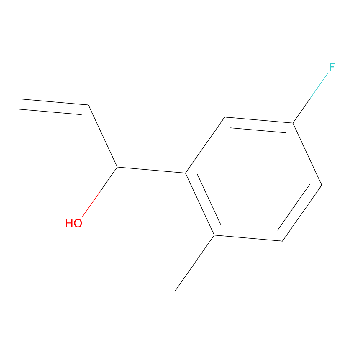 1-(5-Fluoro-2-methylphenyl)prop-2-en-1-ol molecular structure, CAS 1602219-21-5