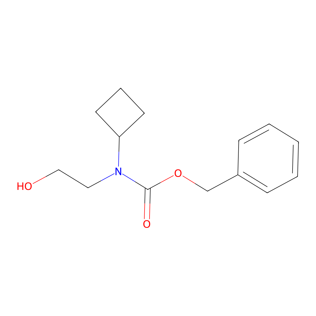 benzyl N-cyclobutyl-N-(2-hydroxyethyl)carbamate molecular structure, CAS 1602272-43-4
