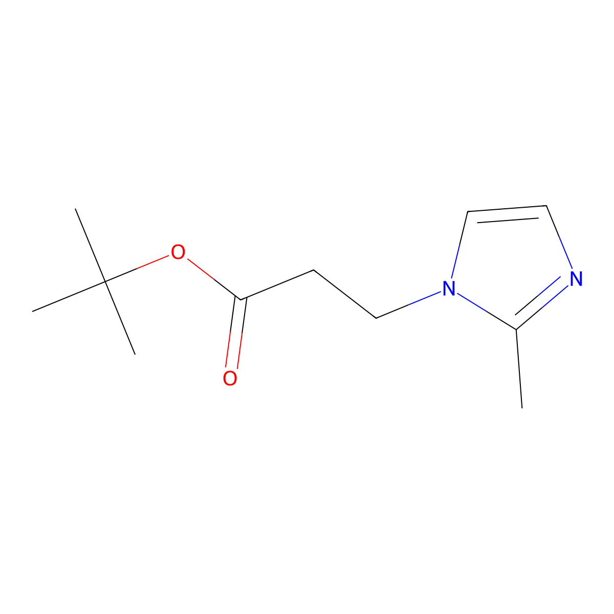 tert-Butyl 3-(2-methyl-1H-imidazol-1-yl)propanoate molecular structure, CAS 1602283-14-6
