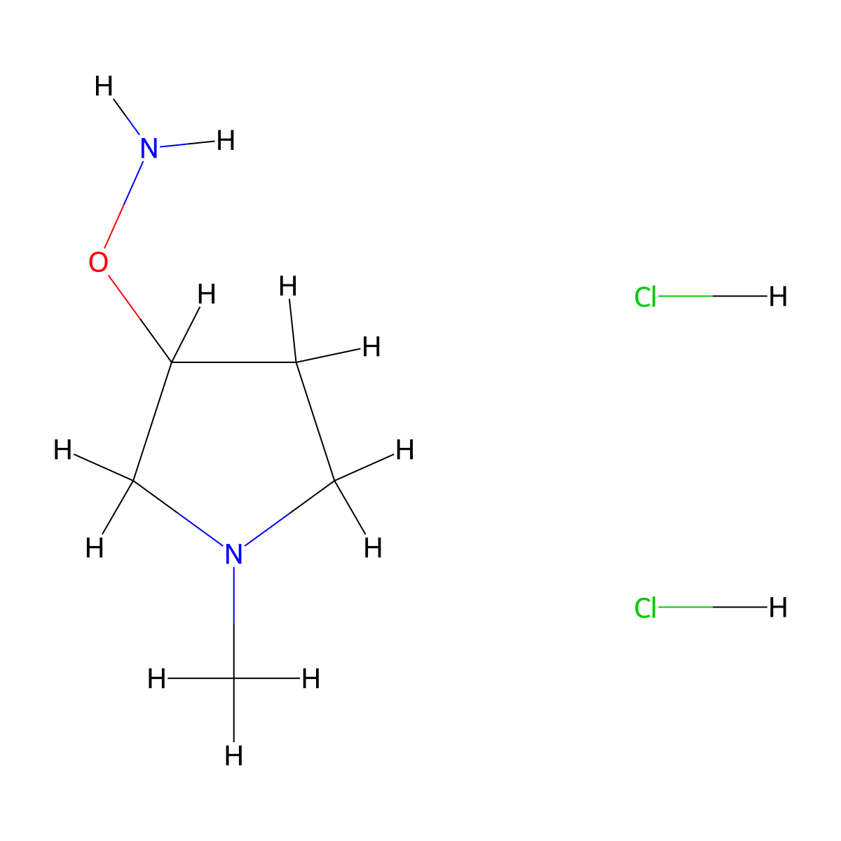 O-(1-methylpyrrolidin-3-yl)hydroxylamine dihydrochloride molecular structure, CAS 160229-98-1