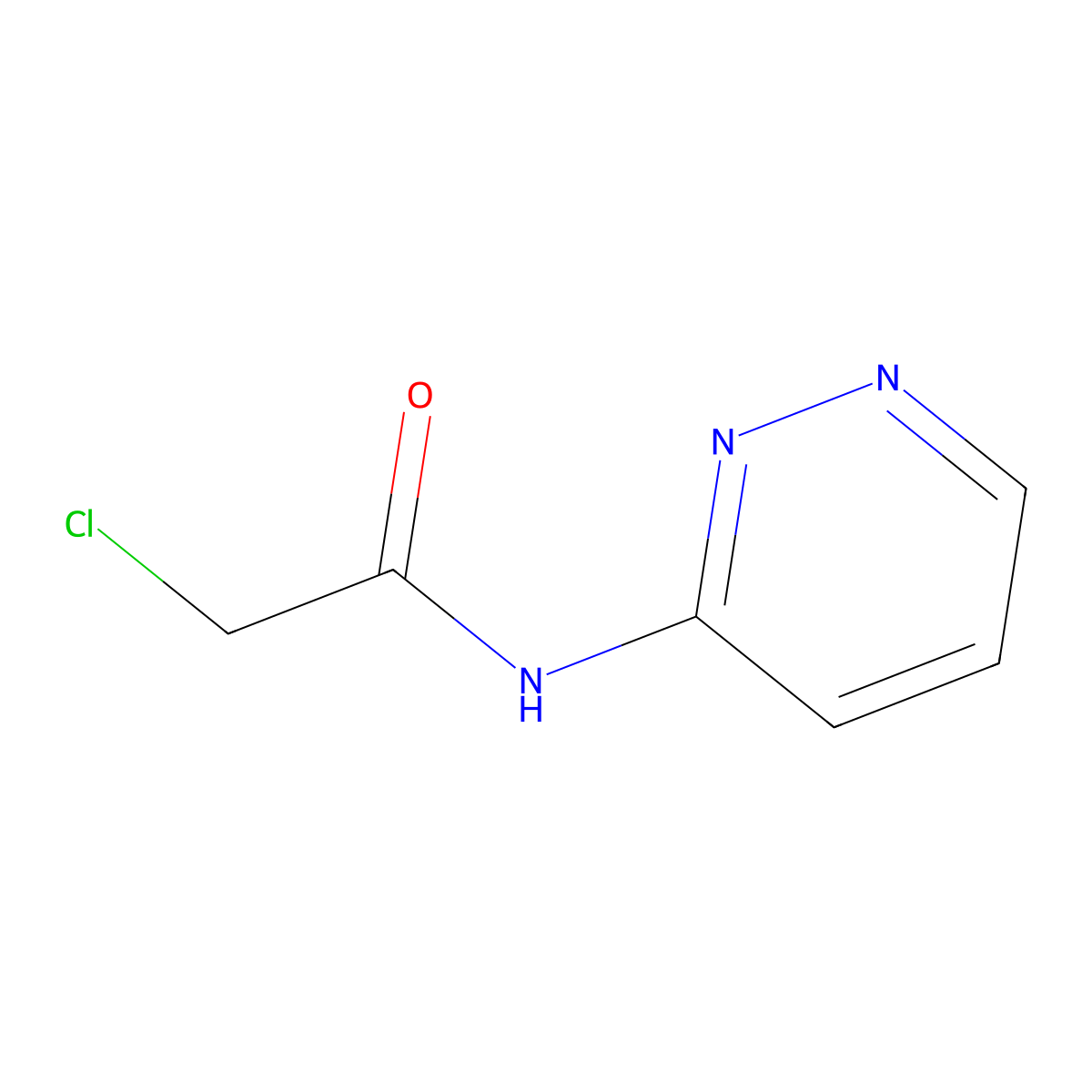 2-Chloro-N-(pyridazin-3-yl)acetamide molecular structure, CAS 1602313-19-8