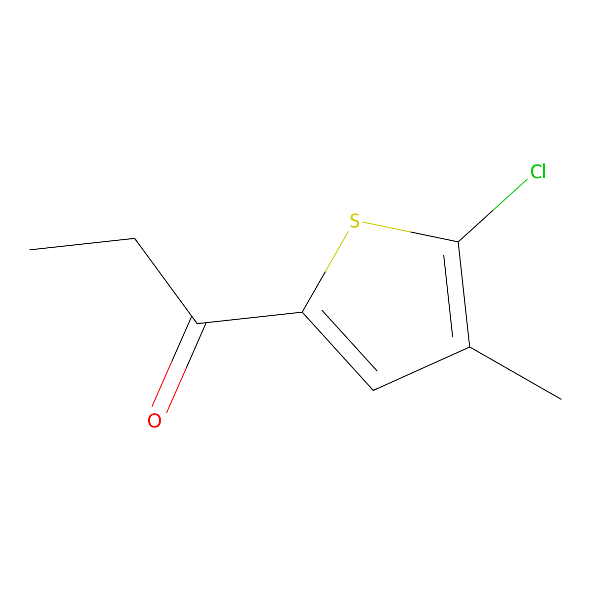 1-(5-Chloro-4-methylthiophen-2-yl)propan-1-one molecular structure, CAS 1602325-93-8
