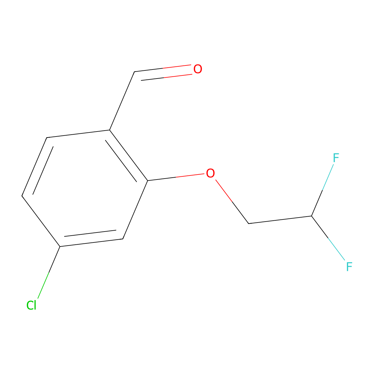 4-Chloro-2-(2,2-difluoroethoxy)benzaldehyde molecular structure, CAS 1602343-96-3