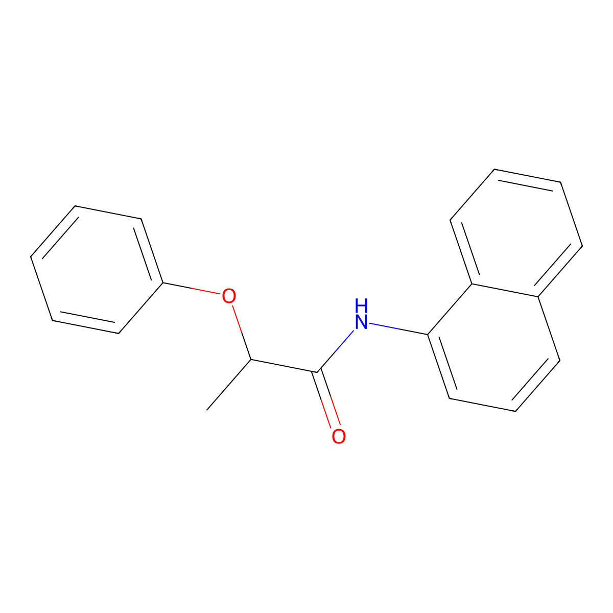 N-(naphthalen-1-yl)-2-phenoxypropanamide molecular structure, CAS 160235-30-3