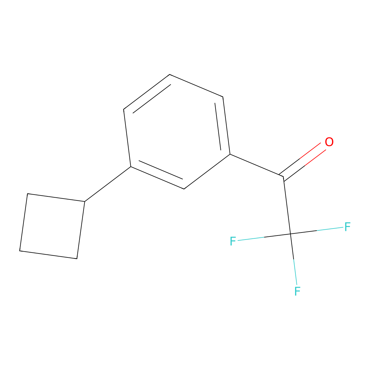1-(3-Cyclobutylphenyl)-2,2,2-trifluoroethanone molecular structure, CAS 1602363-13-2