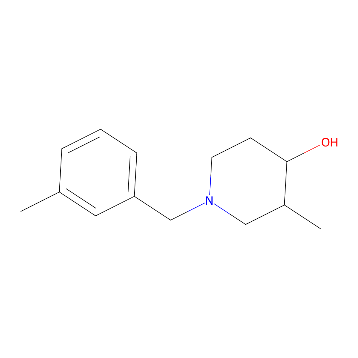 3-Methyl-1-(3-methylbenzyl)piperidin-4-ol molecular structure, CAS 1602376-32-8