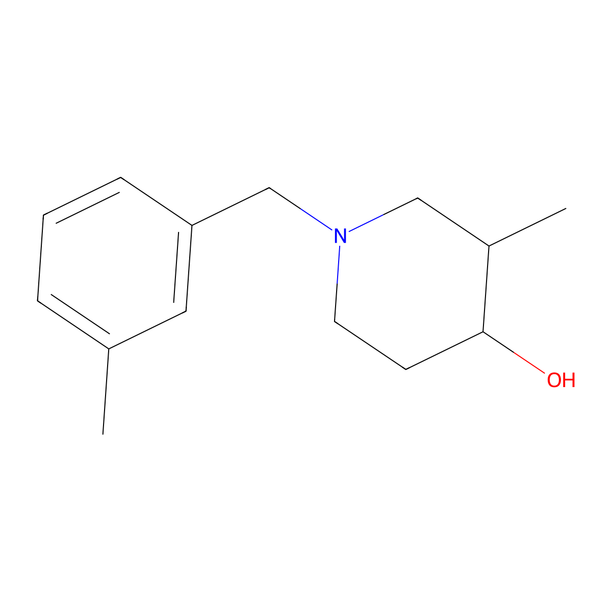 3-Methyl-1-(3-methylbenzyl)piperidin-4-ol molecular structure, CAS 1602376-32-8