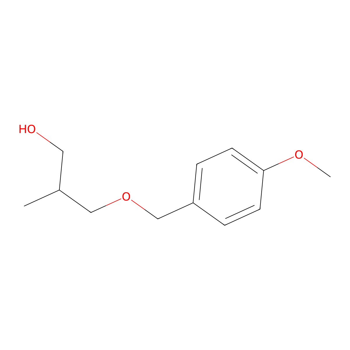 (2S)-3-[(4-methoxyphenyl)methoxy]-2-methylpropan-1-ol molecular structure, CAS 160238-45-9