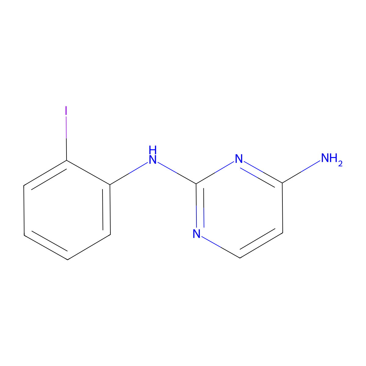 N2-(2-Iodophenyl)pyrimidine-2,4-diamine molecular structure, CAS 1602380-22-2