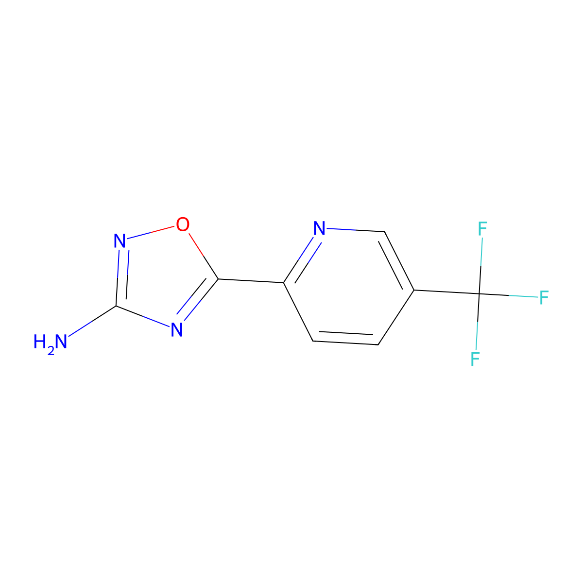 5-[5-(Trifluoromethyl)pyridin-2-yl]-1,2,4-oxadiazol-3-amine molecular structure, CAS 1602386-00-4