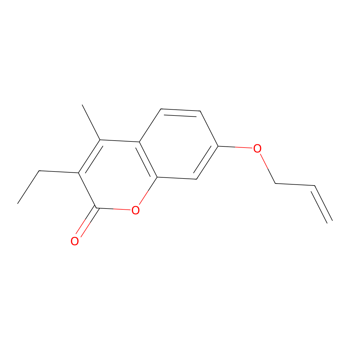 3-Ethyl-4-methyl-7-prop-2-enoxychromen-2-one molecular structure, CAS 16024-10-5