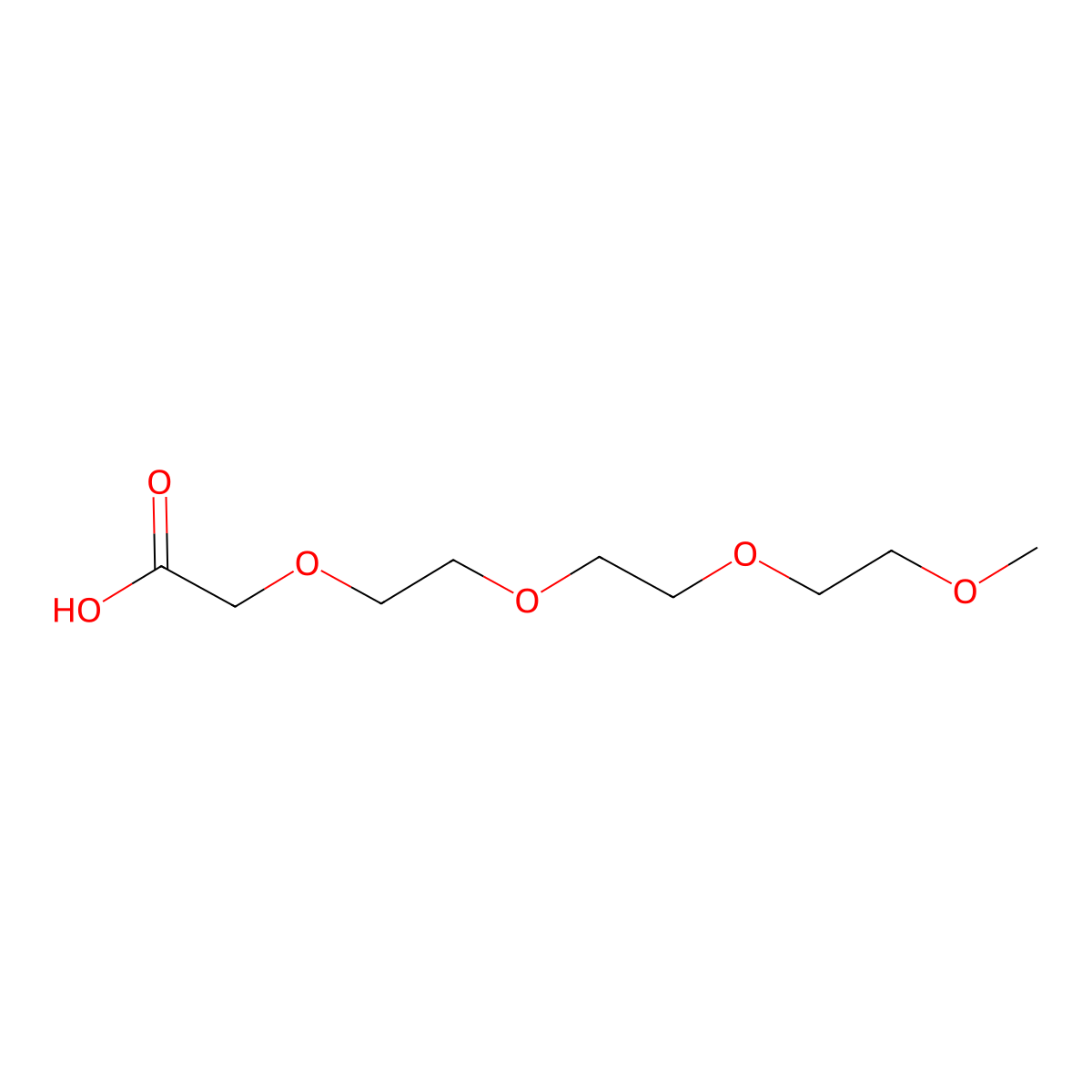 2,5,8,11-Tetraoxatridecan-13-oic acid molecular structure, CAS 16024-60-5