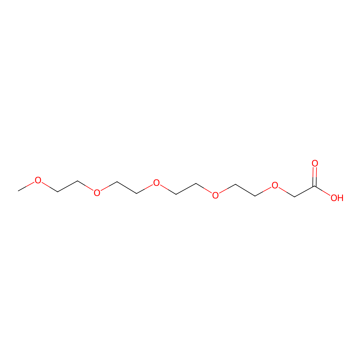 3,6,9,12,15-Pentaoxahexadecanoic acid molecular structure, CAS 16024-66-1