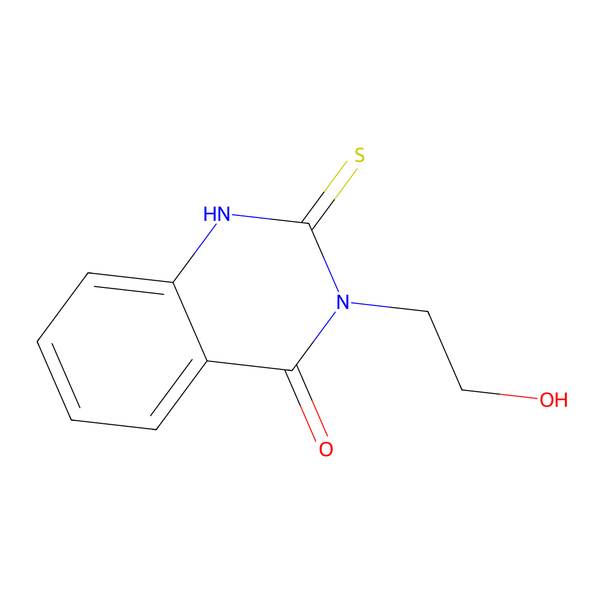 3-(2-Hydroxyethyl)-2-sulfanyl-3,4-dihydroquinazolin-4-one molecular structure, CAS 16024-85-4