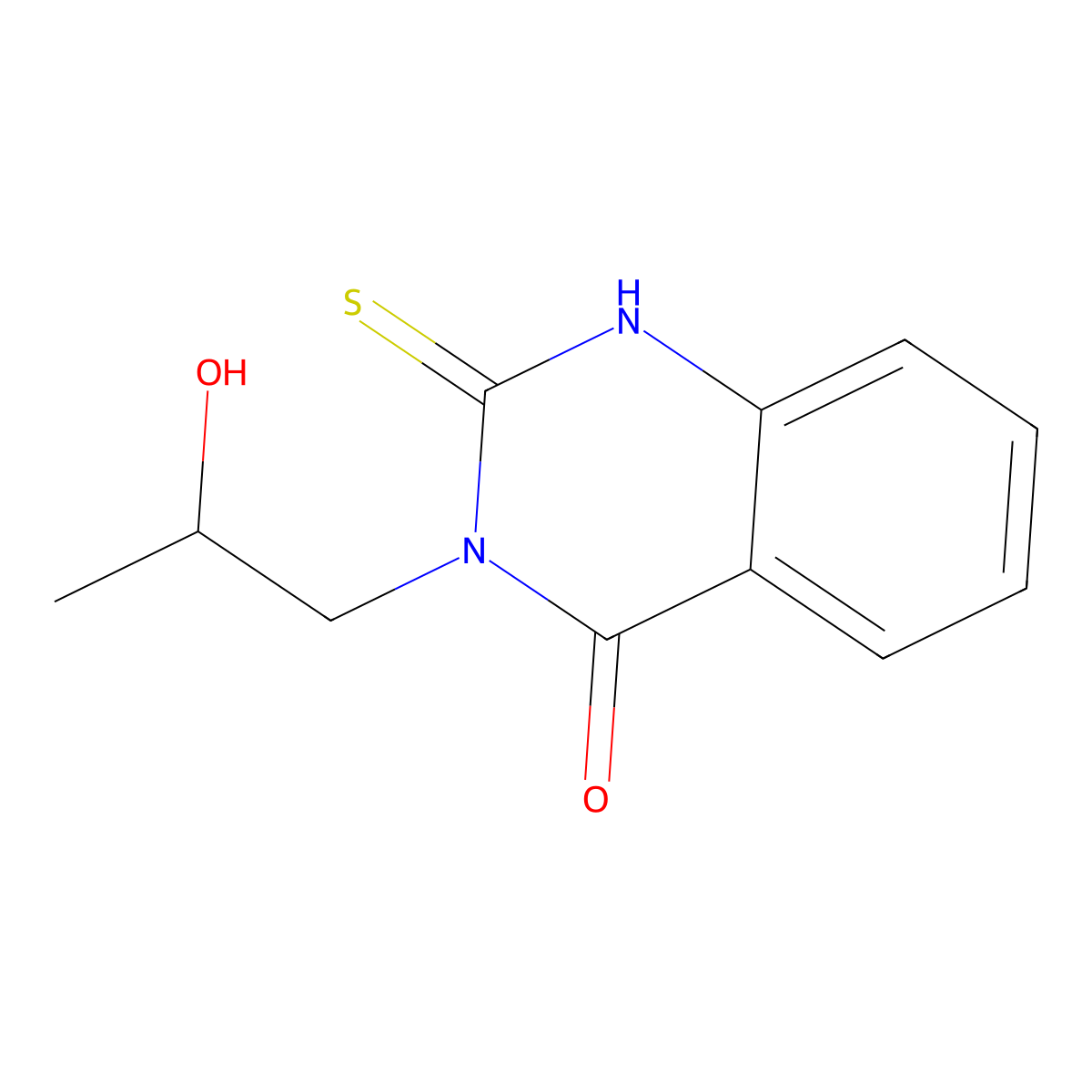 3-(2-hydroxypropyl)-2-mercaptoquinazolin-4(3H)-one molecular structure, CAS 16024-86-5