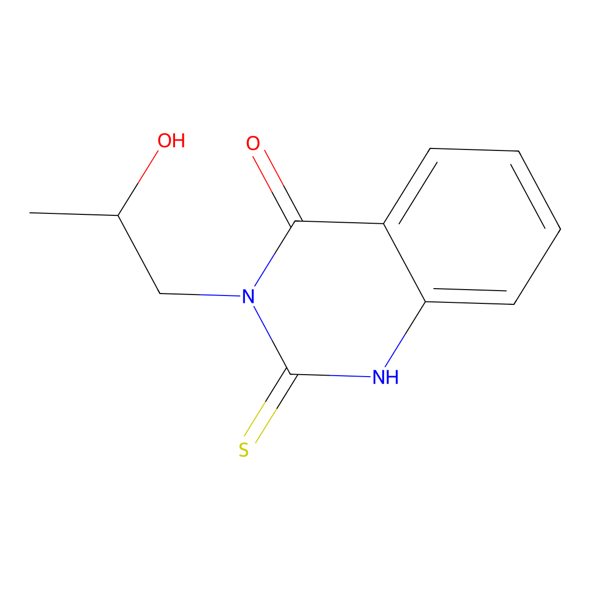 3-(2-hydroxypropyl)-2-mercaptoquinazolin-4(3H)-one molecular structure, CAS 16024-86-5