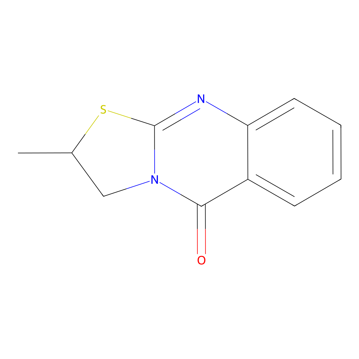 5H-Thiazolo(2,3-b)quinazolin-5-one, 2,3-dihydro-2-methyl- molecular structure, CAS 16024-89-8