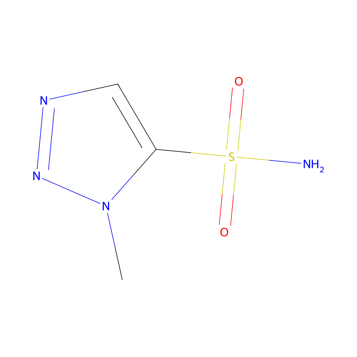 1-methyl-1H-1,2,3-triazole-5-sulfonamide molecular structure, CAS 1602410-39-8