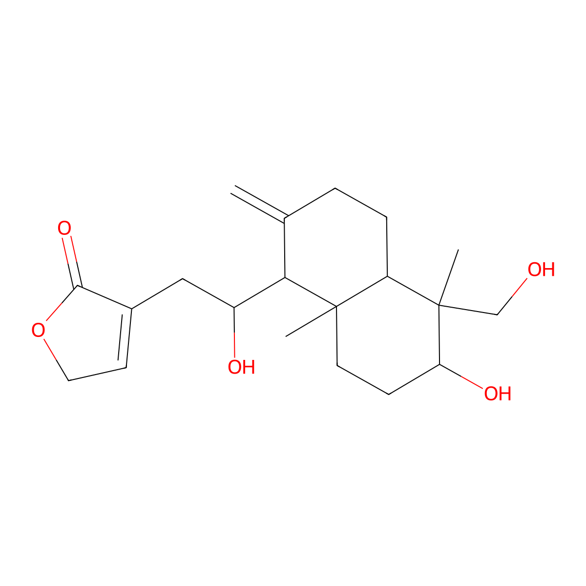 14-Deoxy-11-hydroxyandrographolide molecular structure, CAS 160242-09-1
