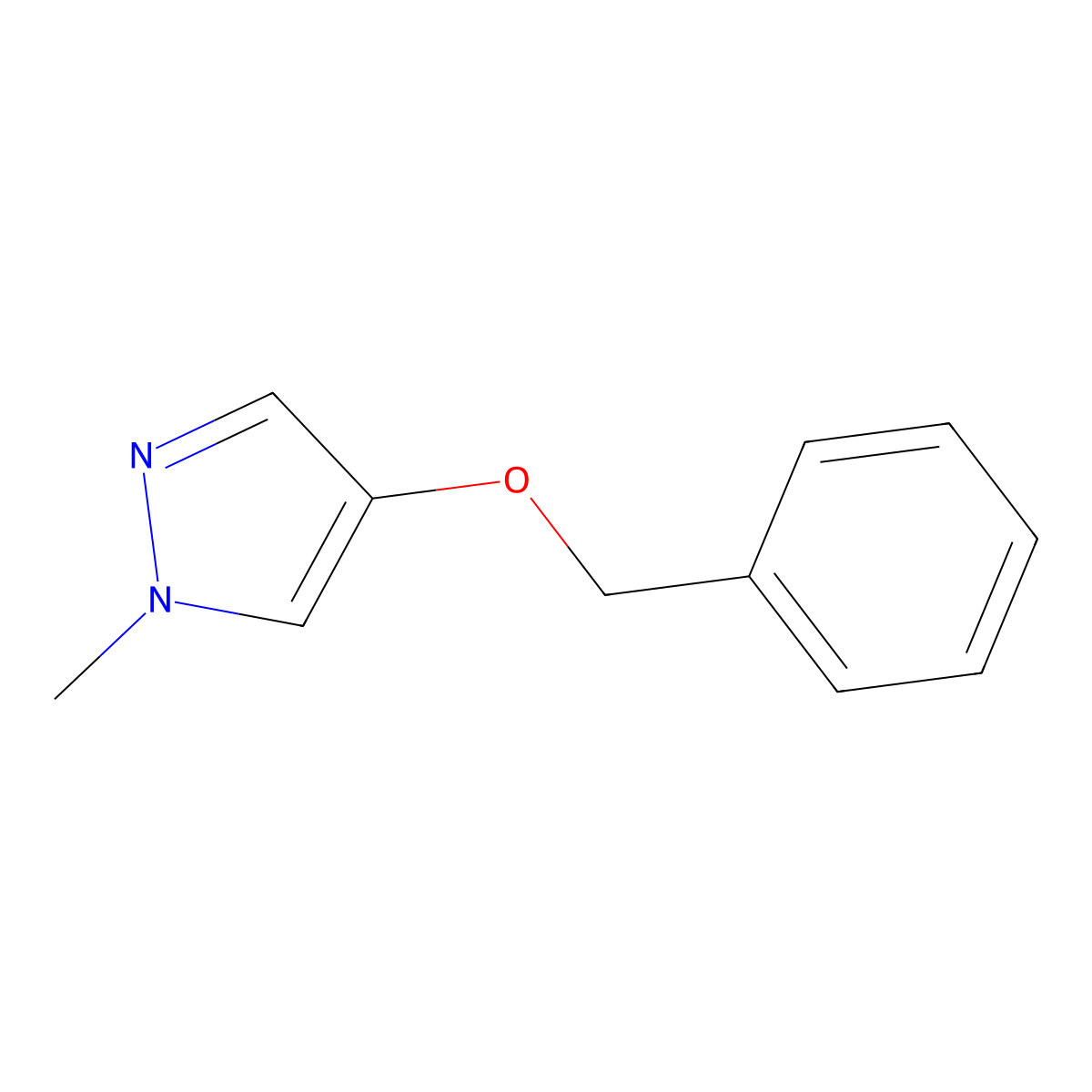 4-(Benzyloxy)-1-methyl-1H-pyrazole molecular structure, CAS 1602423-12-0
