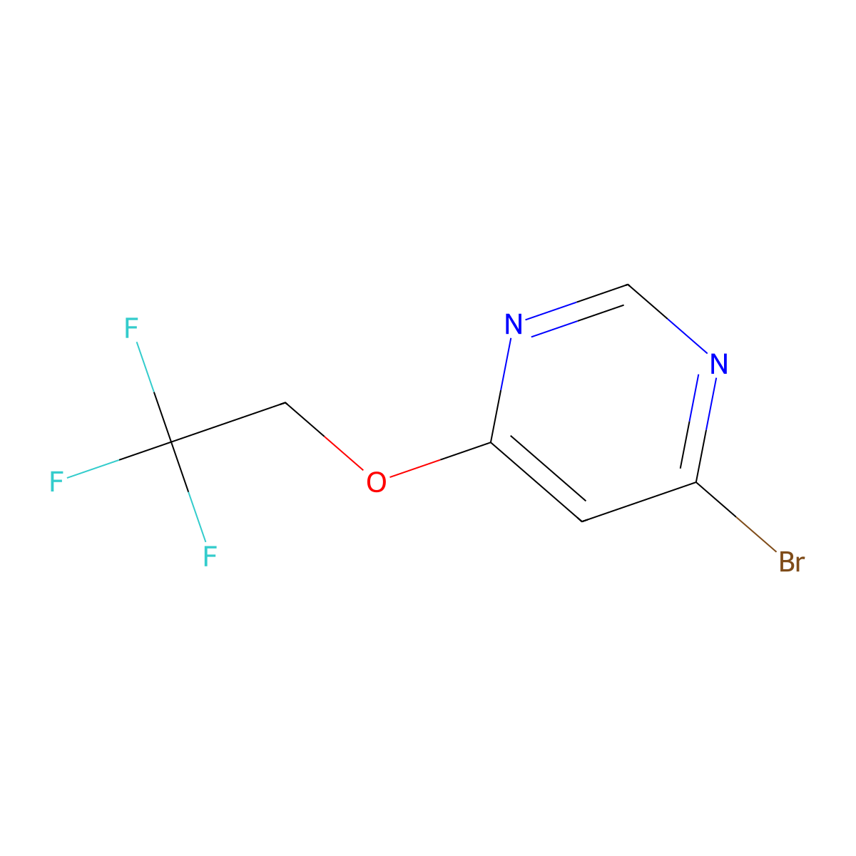 4-Bromo-6-(2,2,2-trifluoroethoxy)pyrimidine molecular structure, CAS 1602475-97-7