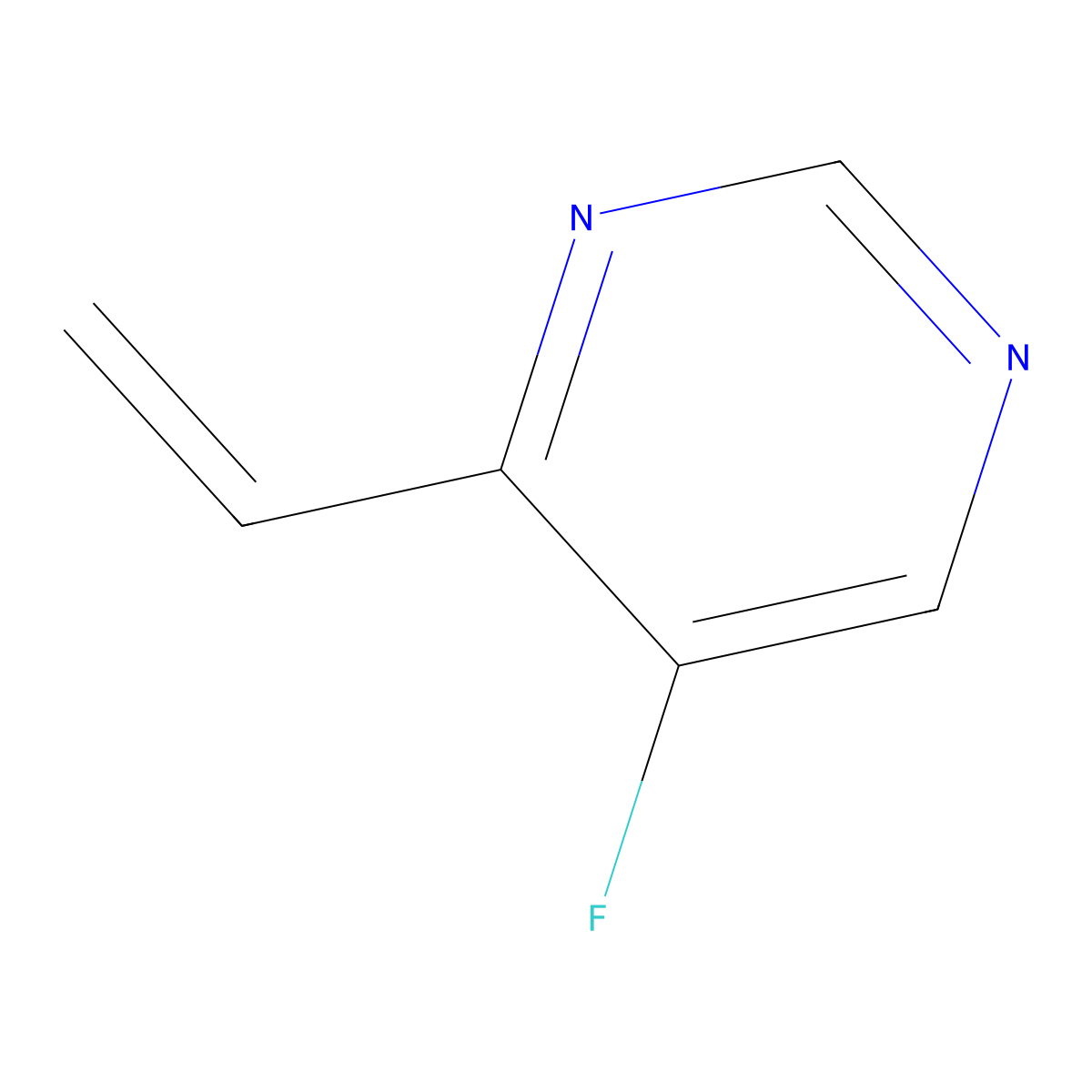 5-Fluoro-4-vinylpyrimidine molecular structure, CAS 1602485-93-7