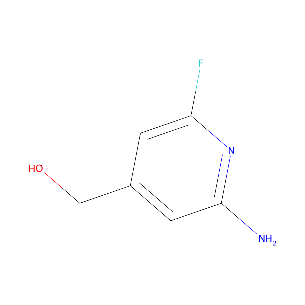 (2-Amino-6-fluoropyridin-4-yl)methanol molecular structure, CAS 1602486-10-1