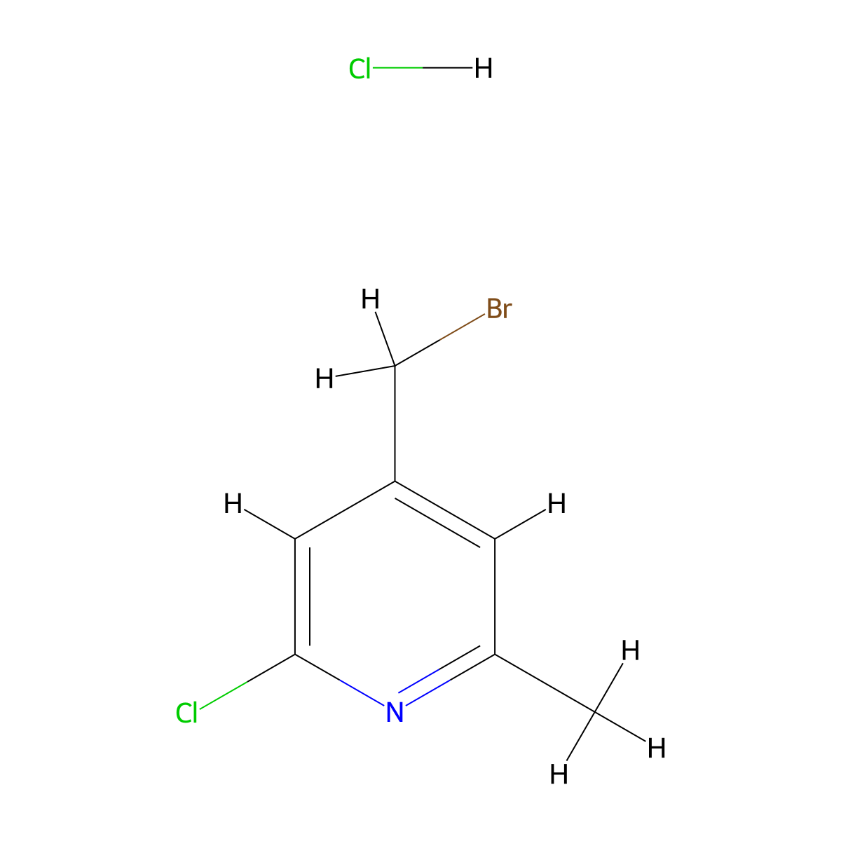 4-(Bromomethyl)-2-chloro-6-methylpyridine hydrochloride molecular structure, CAS 1602486-17-8