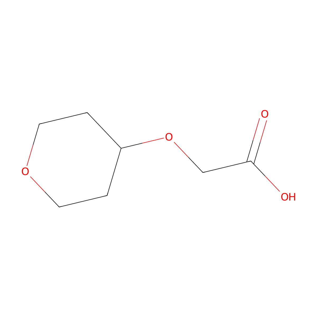 2-(Oxan-4-yloxy)acetic acid molecular structure, CAS 160251-58-1