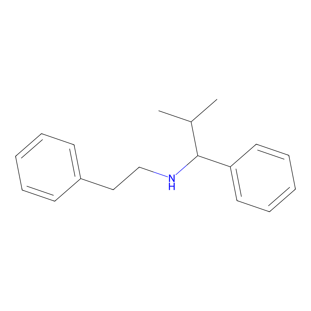 (2-Methyl-1-phenylpropyl)(2-phenylethyl)amine molecular structure, CAS 160254-19-3