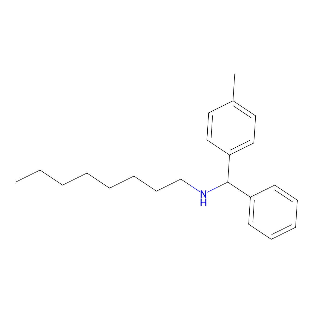 [(4-Methylphenyl)(phenyl)methyl](octyl)amine molecular structure, CAS 160254-21-7