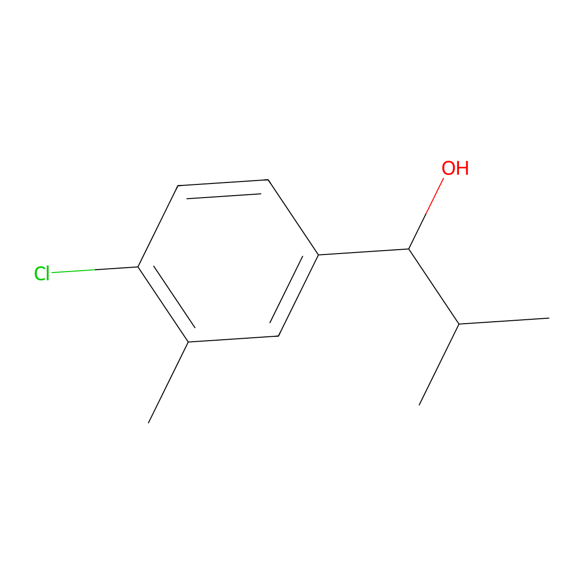 1-(4-Chloro-3-methylphenyl)-2-methylpropan-1-ol molecular structure, CAS 1602553-40-1