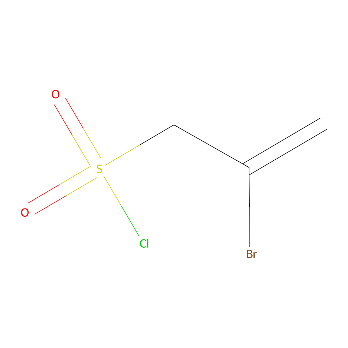 2-Bromoprop-2-ene-1-sulfonyl chloride molecular structure, CAS 1602567-15-6