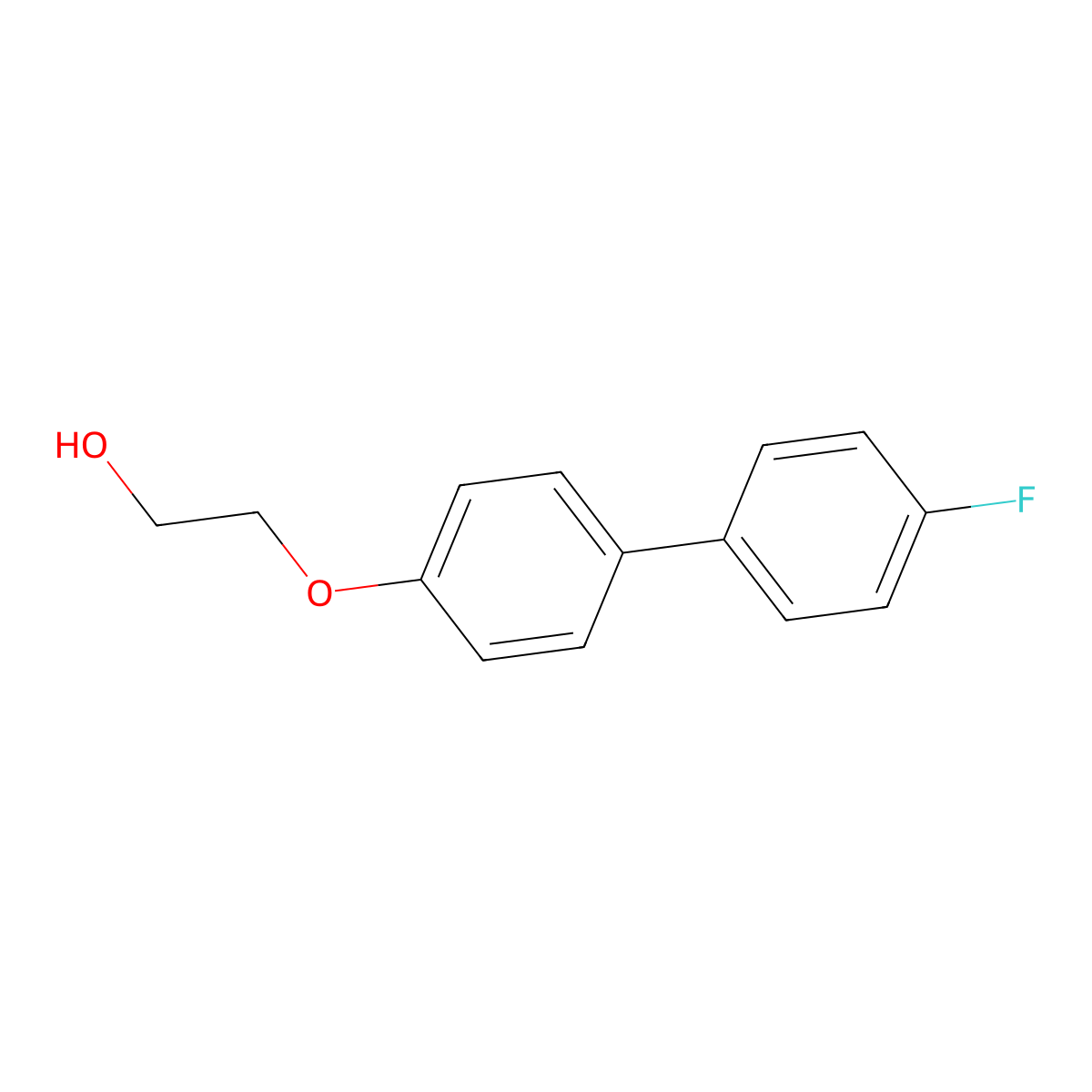 2-[(4'-Fluoro[1,1'-biphenyl]-4-yl)oxy]ethanol molecular structure, CAS 160258-99-1