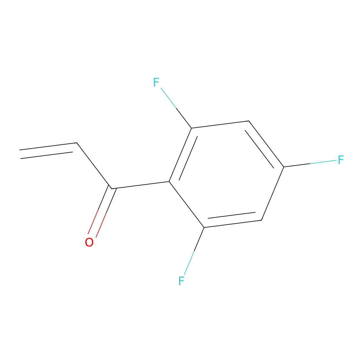 1-(2,4,6-Trifluorophenyl)prop-2-en-1-one molecular structure, CAS 1602608-62-7