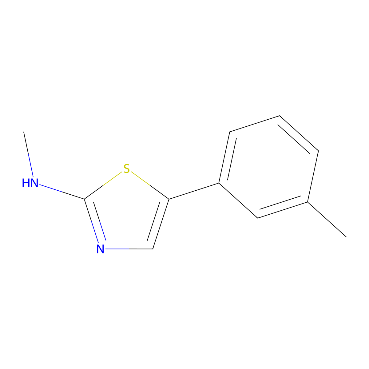 N-Methyl-5-(m-tolyl)thiaZol-2-amine molecular structure, CAS 1602610-84-3