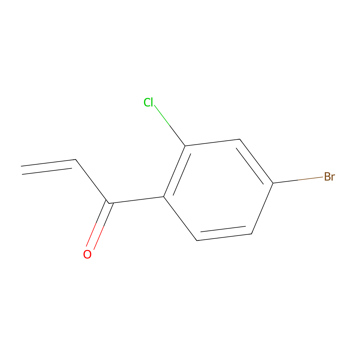 1-(4-Bromo-2-chlorophenyl)prop-2-en-1-one molecular structure, CAS 1602611-02-8